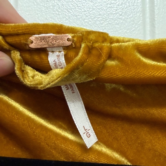 *Flaw* Free People Dahlia Velvet Gold Yellow Duster Coat Robe Jacket - Picture 8 of 11